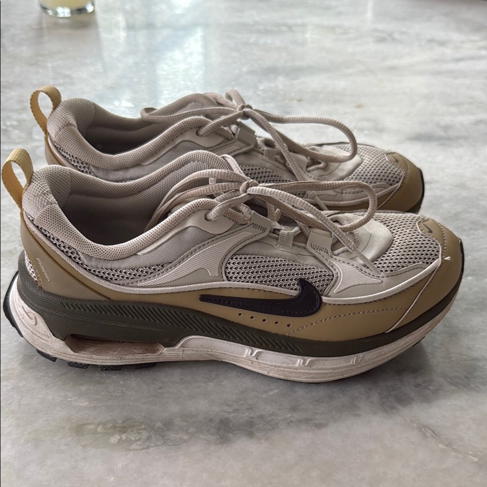Nike Beige and Olive Sneakers